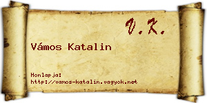 Vámos Katalin névjegykártya