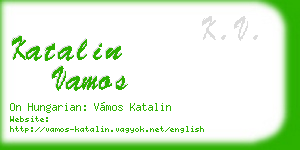 katalin vamos business card